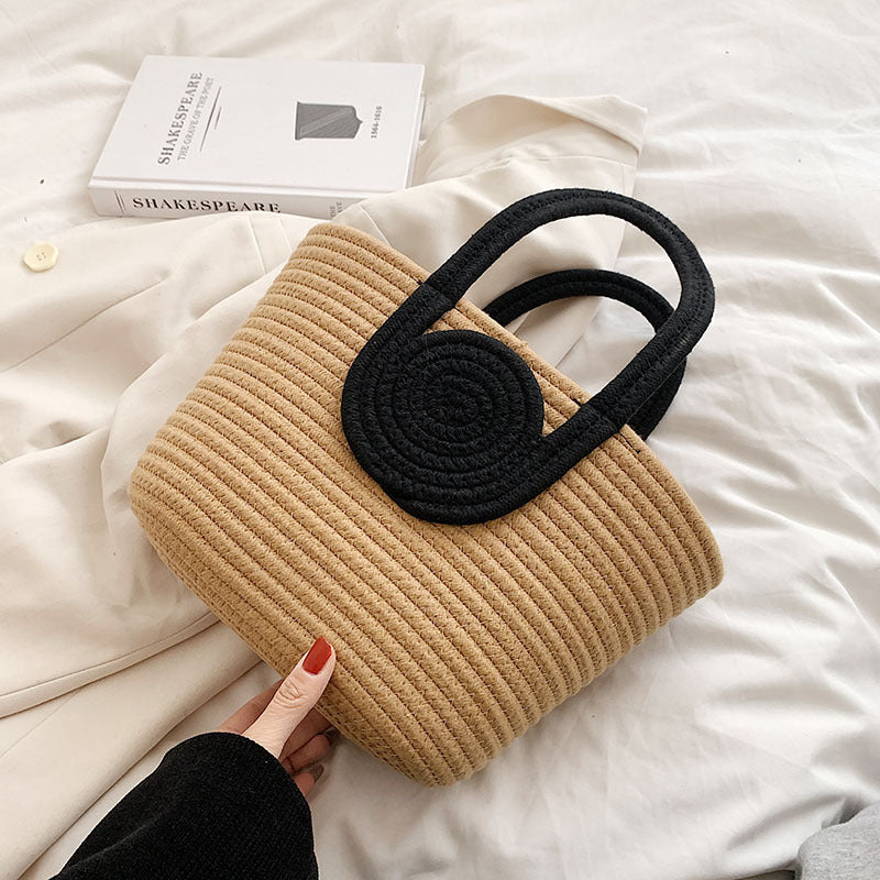 Grand Sac Cabas Tressé Femme – Grande Capacité et Élégance au Quotidien