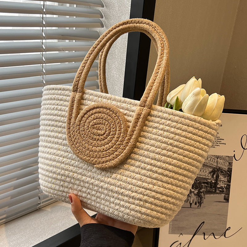 Grand Sac Cabas Tressé Femme – Grande Capacité et Élégance au Quotidien