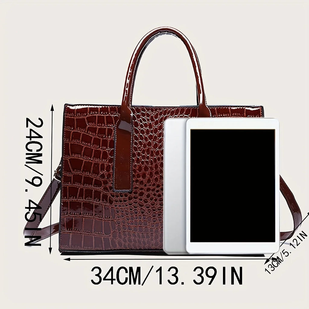Grand Sac Cabas Femme Grande Capacité – Élégant, Fermeture Zippée, Idéal pour le Travail et le Quotidien
