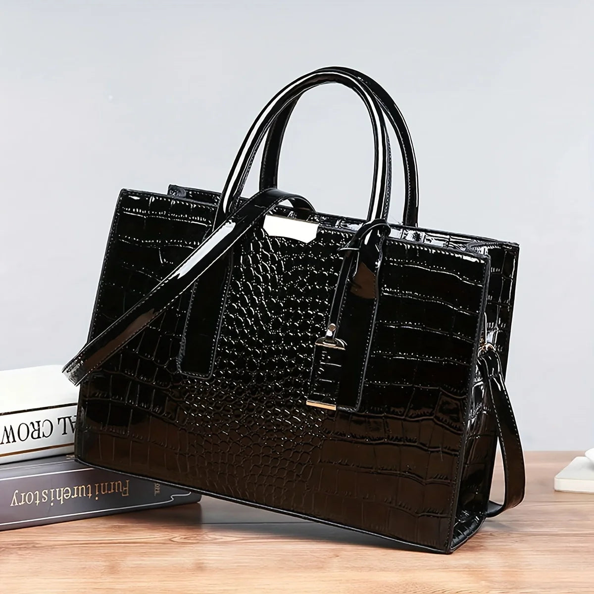 Grand Sac Cabas Femme Grande Capacité – Élégant, Fermeture Zippée, Idéal pour le Travail et le Quotidien