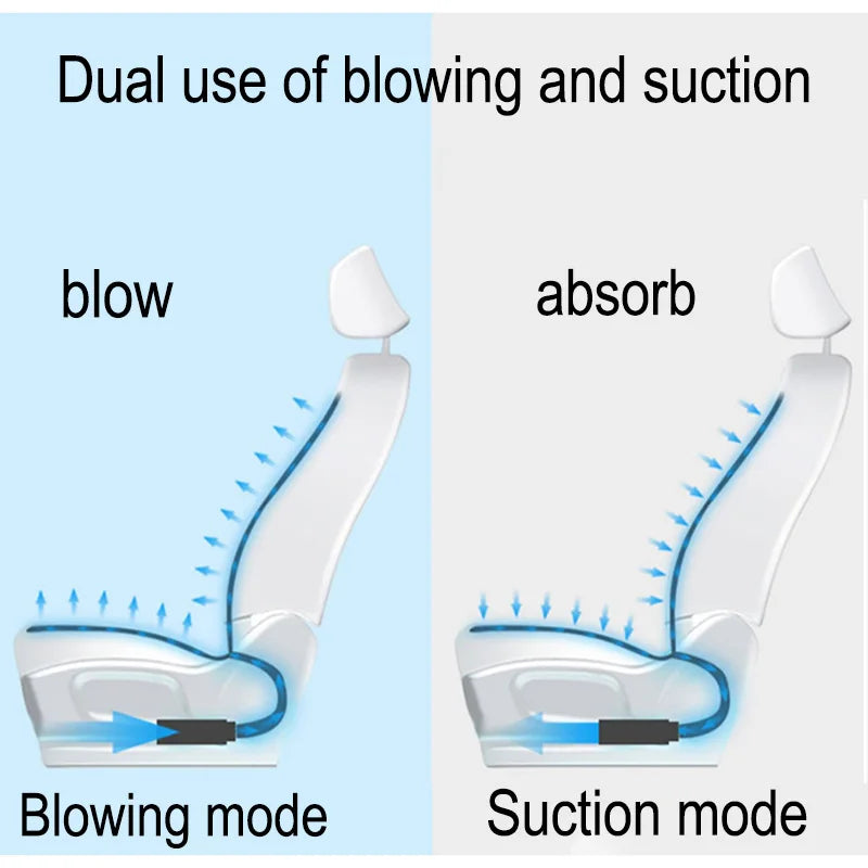 Car Air Conditioning Cooling Seat Cushion Ventilation Heated Seat Backrest Inhaling Silent External Fan Blowing Seat Pad