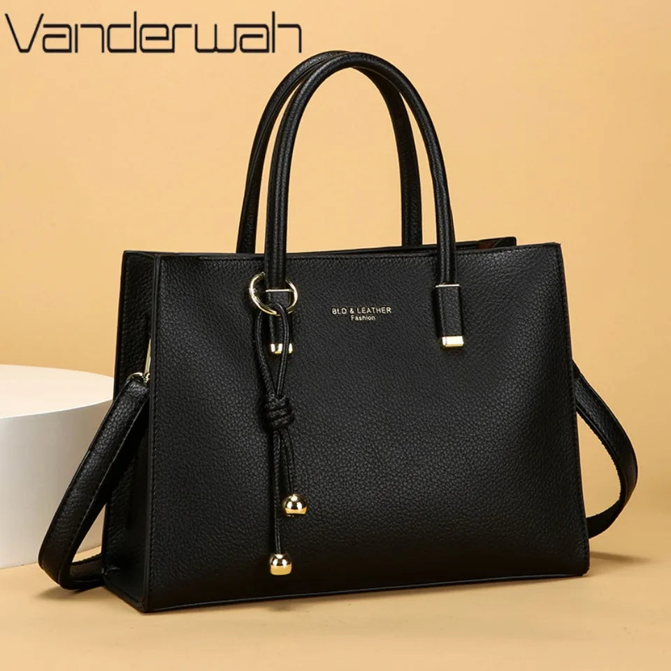 Sac Bandoulière Femme Designer – Cuir Véritable Style Multi-Niveaux