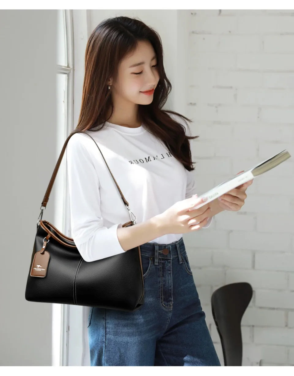 Sac Bandoulière Femme – Petit Tote Contrast Color Style Moderne