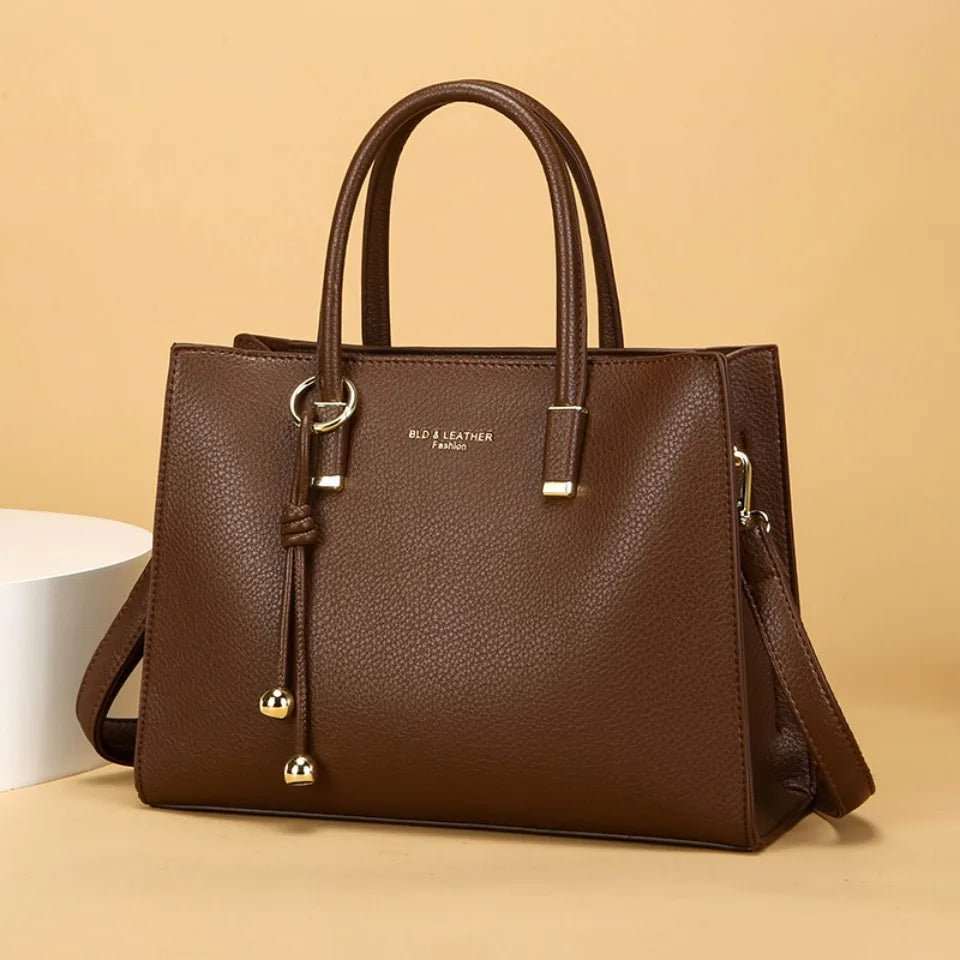 Sac Bandoulière Femme Designer – Cuir Véritable Style Multi-Niveaux