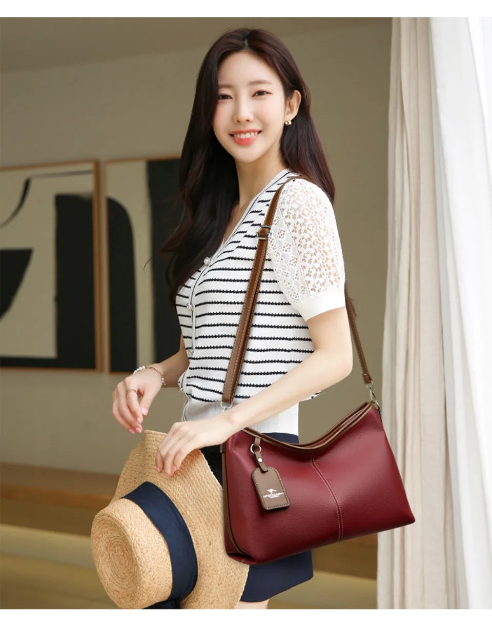 Sac Bandoulière Femme – Petit Tote Contrast Color Style Moderne