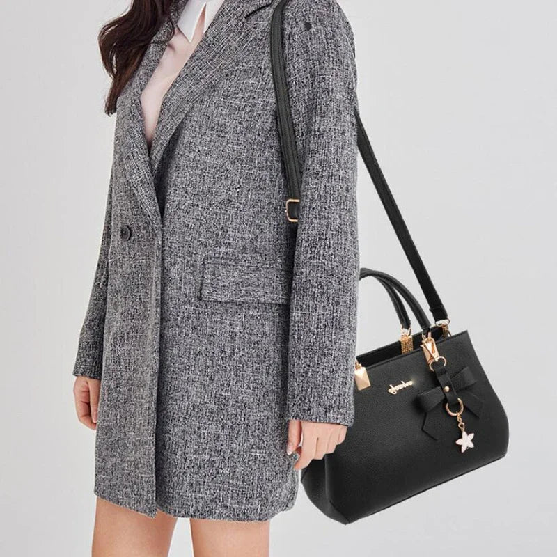 Sac Femme Élégant – Messenger Crossbody Luxe avec Nœud Papillon
