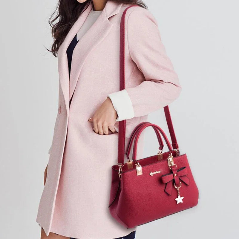 Sac Femme Élégant – Messenger Crossbody Luxe avec Nœud Papillon