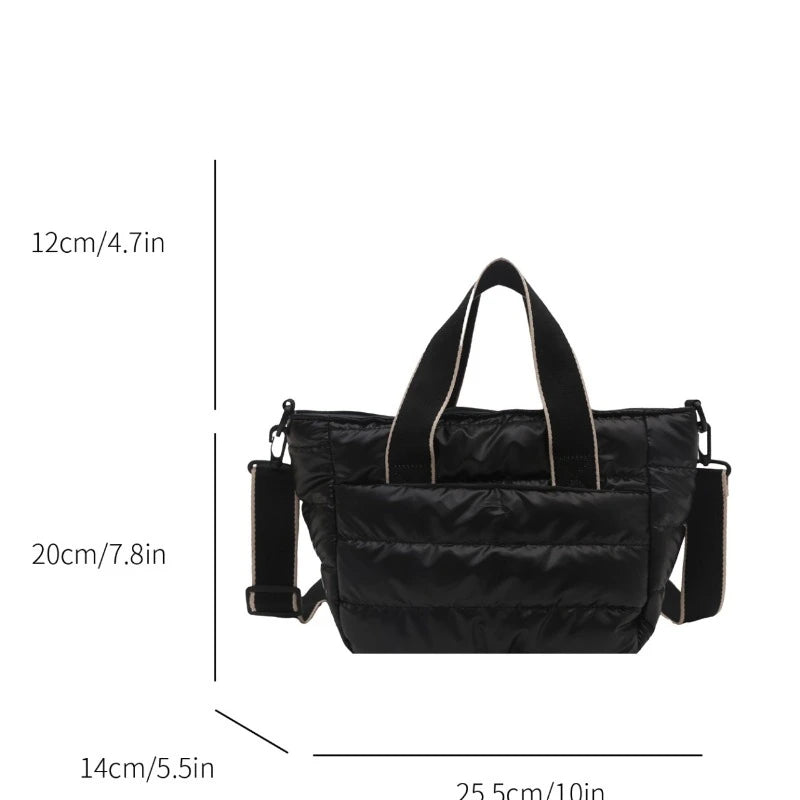 Sac Tote Matelassé Luxe 2025 – Style Doudoune Hiver Grande Capacité