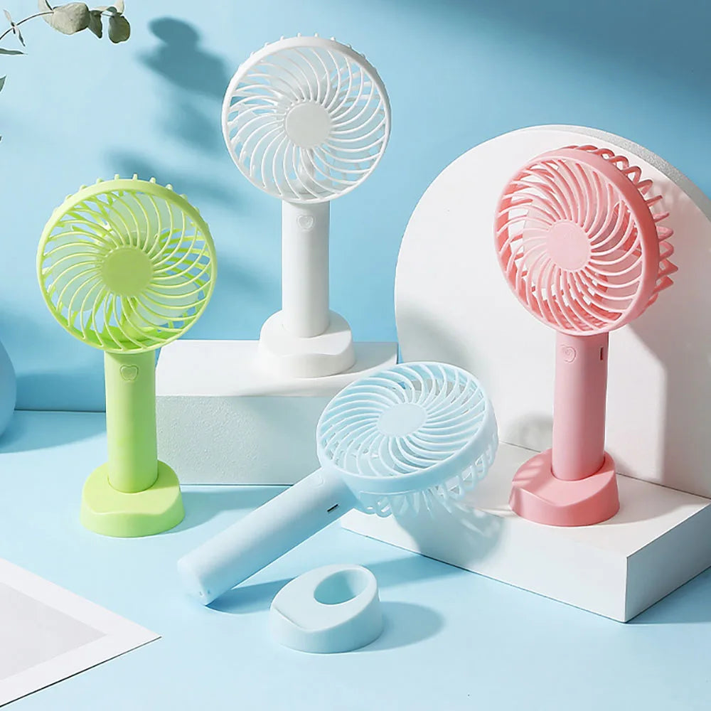 Mini Portable Fans Handheld USB Rechargeable Fan Mini Desktop Air Cooler Outdoor Fan Cooling Travel Hand Fans Ventilation Fan