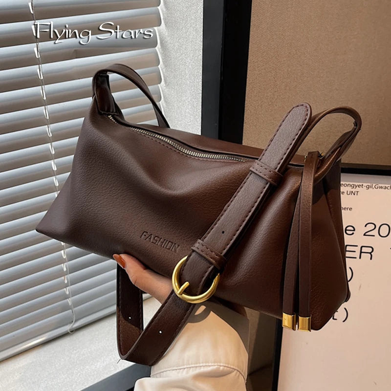 Sac Bandoulière Femme Fashion – Grande Capacité PU Soft Crossbody Designer