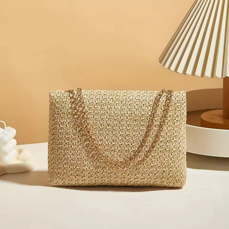 Sac Femme en Paille – Cabas Tressé Handmade Grande Capacité