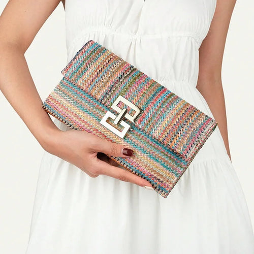 Pochette Femme Tressée – Élégante, Légère et Idéale pour les Soirées, Vacances et le Quotidien