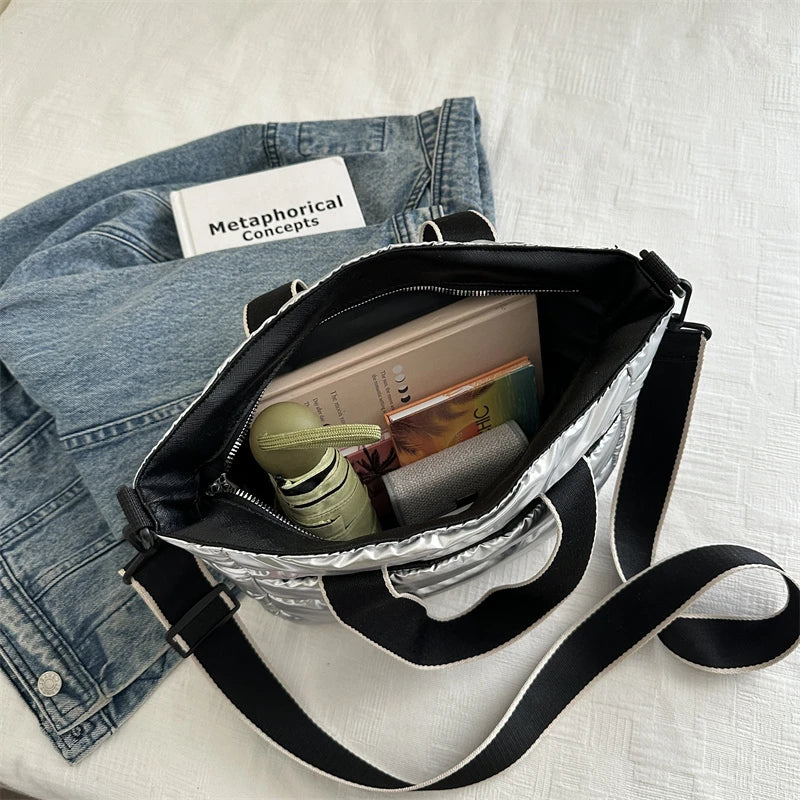 Sac Tote Matelassé Luxe 2025 – Style Doudoune Hiver Grande Capacité