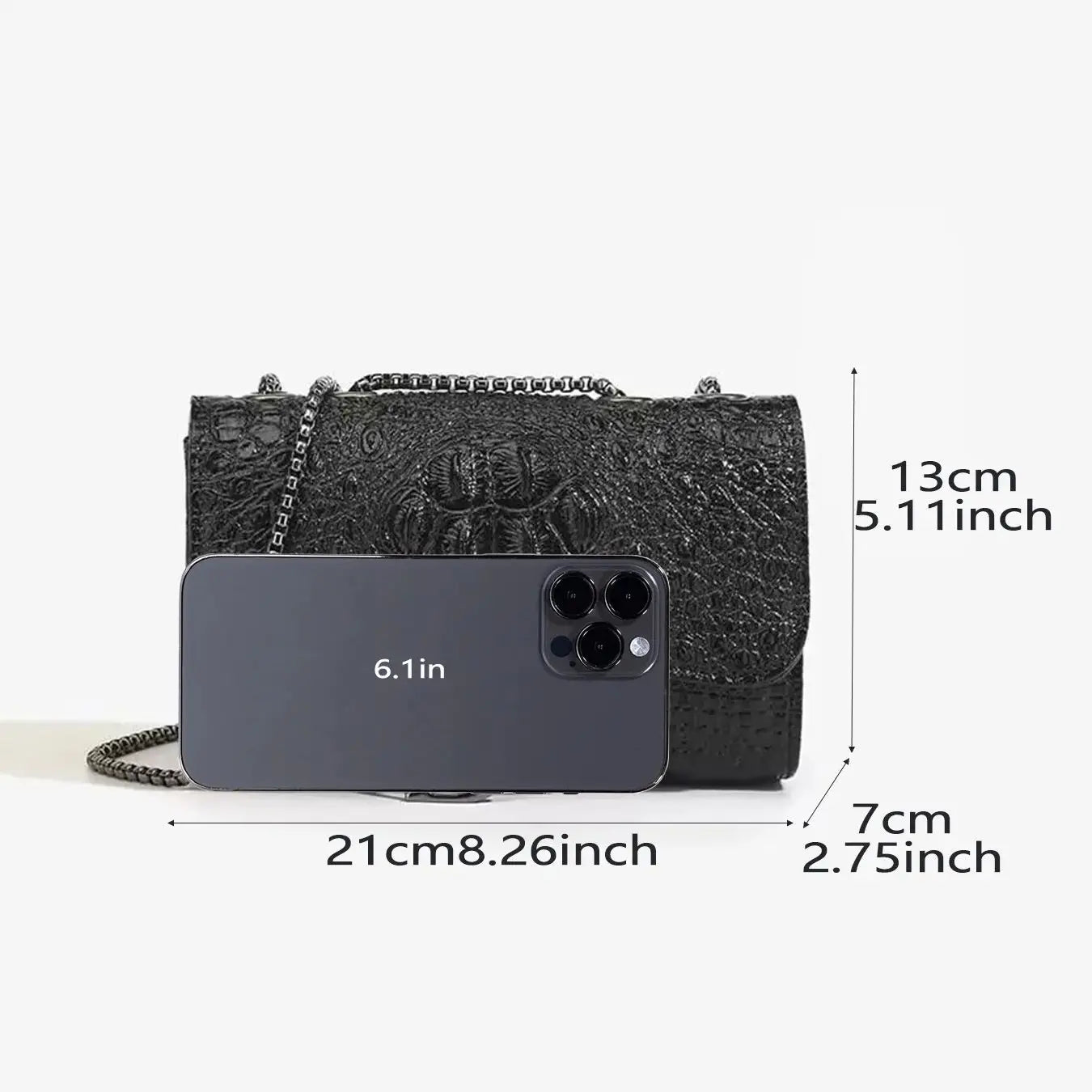 Sac Bandoulière Femme – Sac Chaîne Design Brillant Élégant