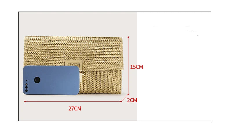 Pochette Femme Tressée – Élégante, Légère et Idéale pour les Soirées, Vacances et le Quotidien