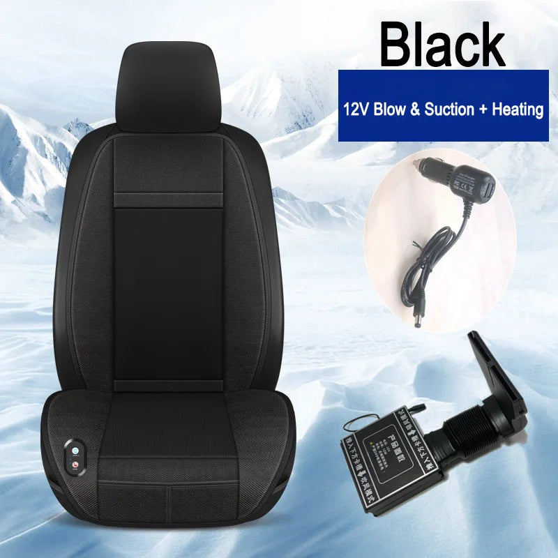Car Air Conditioning Cooling Seat Cushion Ventilation Heated Seat Backrest Inhaling Silent External Fan Blowing Seat Pad