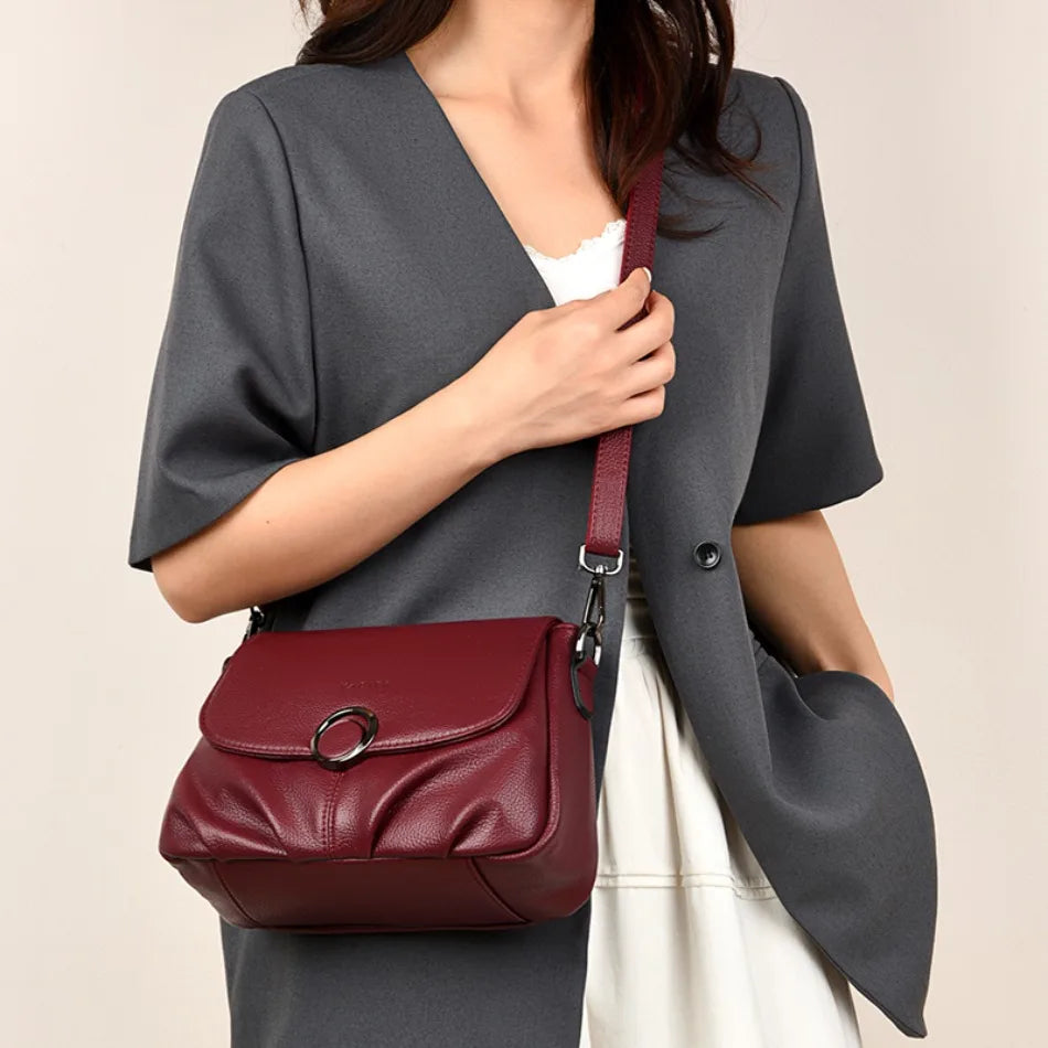 Sac Femme Cuir Souple – Crossbody Élégant Couleur Unie
