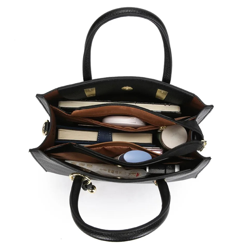 Sac Bandoulière Femme Designer – Cuir Véritable Style Multi-Niveaux