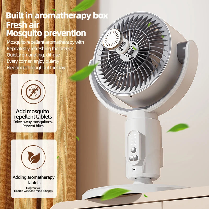 Electric Air Turbine Circulation Fan Floor-standing Fan Five-speed Adjustable Air Circulation Fan Adjustable Height Rechargeable