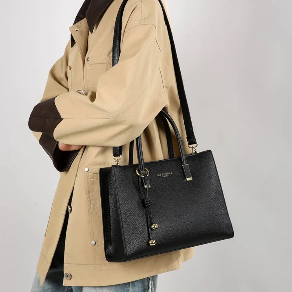 Sac Bandoulière Femme Designer – Cuir Véritable Style Multi-Niveaux