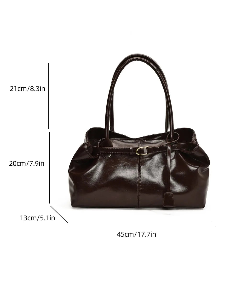 Sac hobo en cuir PU vintage, grand sac à main souple avec poignée, idéal pour le travail, le shopping et les voyages.